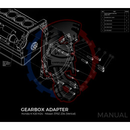 Entretoise moteur Honda K K20 K24 boite de vitesses Nissan 350Z Z33 370Z Z34 CD009 (Position moteur verticale) 2