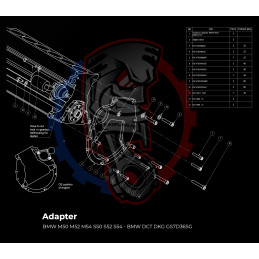 Entretoise moteur BMW M50 M52 M54 S50 S52 S54 boite de vitesses BMW DCT DKG GS7D36SG 2