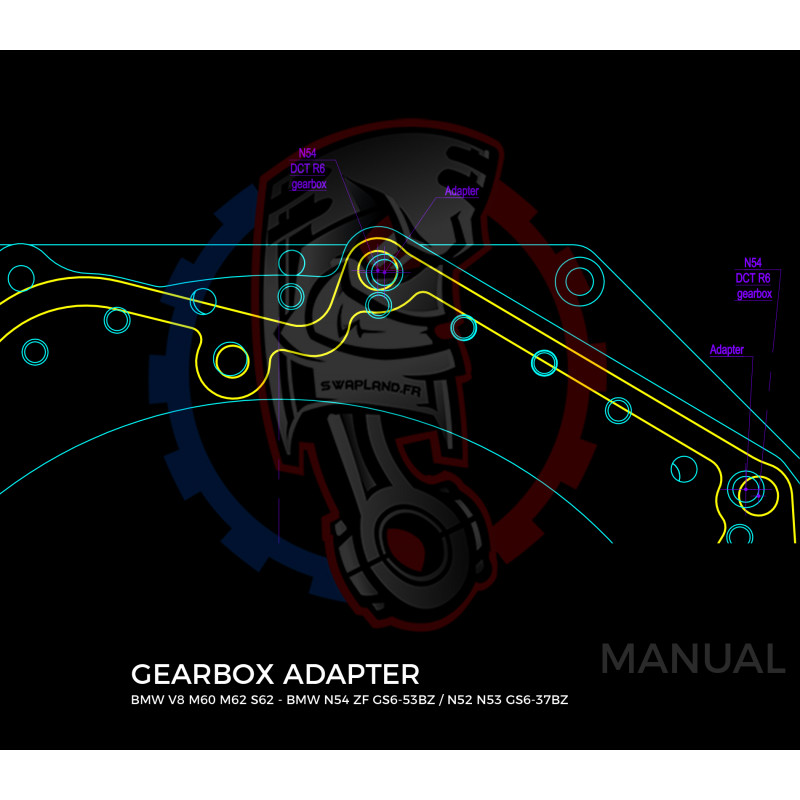 Entretoise moteur BMW V8 M60 M52 S62 boite de vitesses BMW M50 M52 M54 M57 S50 S52 S54 DCT DKG GS7D36SG N54