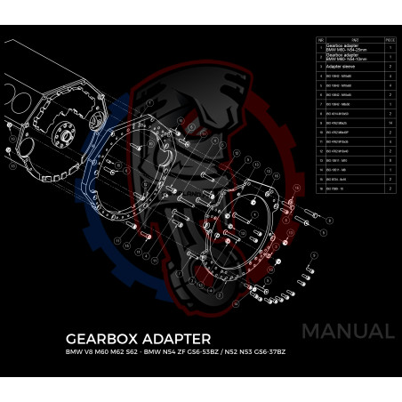 Entretoise moteur BMW V8 M60 M52 S62 boite de vitesses BMW M50 M52 M54 M57 S50 S52 S54 DCT DKG GS7D36SG N54