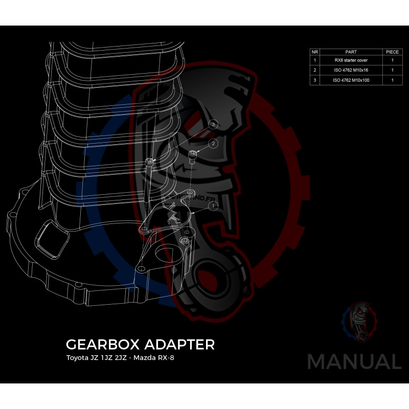 Entretoise moteur Honda K K20 K24 boîte de vitesses Mazda RX-8