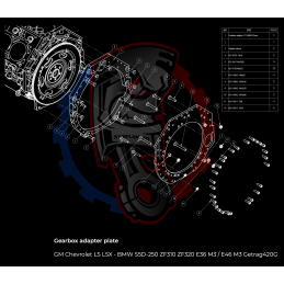 Entretoise moteur GM Chevrolet LS  LT LM LQ boîte de vitesses manuelle BMW (M50-M57) 2
