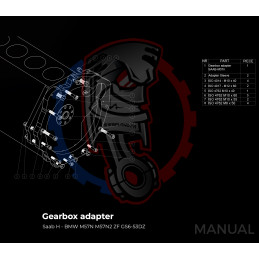 Entretoise moteur Saab H B204 B205 B234 B235 boîte de vitesses BMW M57N2 RWD (propulsion arrière) 2