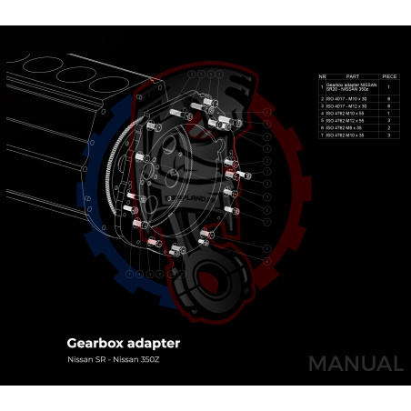 Entretoise moteur Nissan SR20 SR20DE SR20DET (Nissan 200SX) boîte de vitesses Nissan 350Z Z33 370Z Z34 CD009 - Swapland