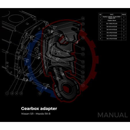 Entretoise moteur Nissan SR20 SR20DE SR20DET boîte de vitesses Mazda RX-7 RX-8 - Swapland