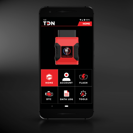 Application mobile boitier RTD Hp tuners slave.