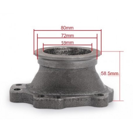 Bride conversion Turbo 8 trous vers V band 63 mm