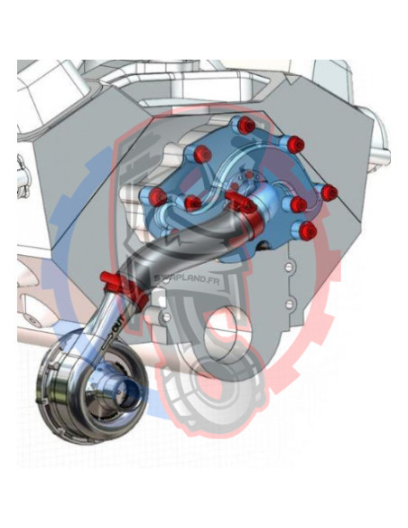 représentation 3D du montage du kit