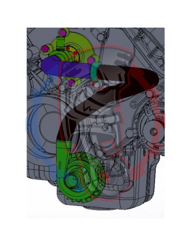 Représentation 3D du montage