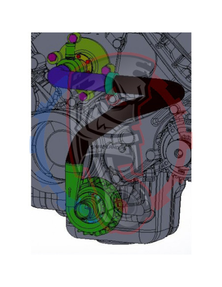 Représentation 3D du montage