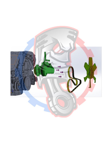 Représentation 3D des éléments du kit