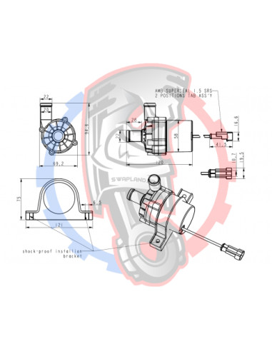 Plans pompe à eau à moteur brushless 37L/min 12V