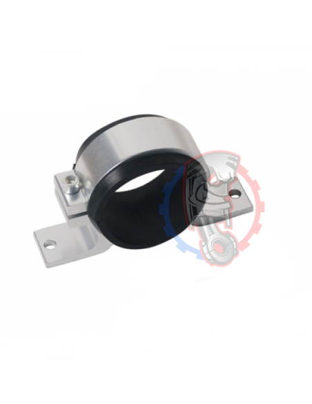 Support pompe à essence aluminium gris.