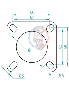 Bride inox 4 trous d’échappement Powersprint Ø 63,5 mm  2
