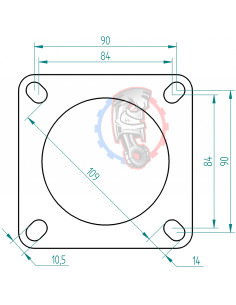 Bride inox 4 trous d’échappement Powersprint Ø 80 mm  2