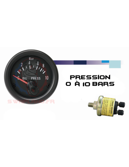 Manomètre de pression huile vintage - Swapland -
