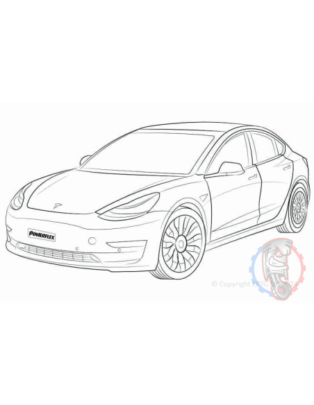 Silent bloc renforcé TESLA MODEL 3 (2017 - 2023) Powerflex - SWAPLAND -