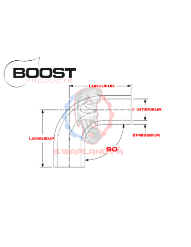 Coude silicone 90 degrés BOOST Products