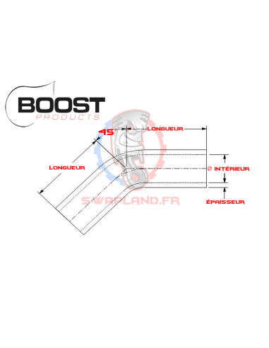 Coude silicone 45 degrés BOOST Products
