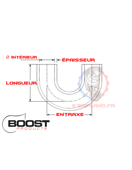 Coude silicone 180 degrés BOOST Products