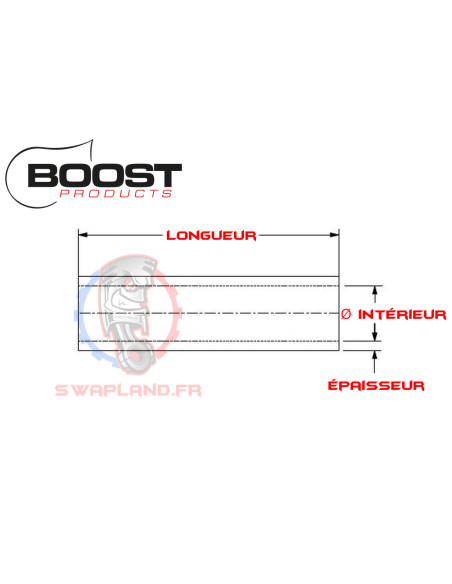 Manchon droit silicone longueur 75mm BOOST Products