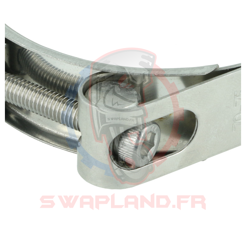 Collier t-bolt renforcé Ø 55 – 60 mm inox 