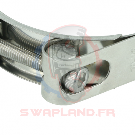 Collier t-bolt renforcé Ø 55 – 60 mm inox 