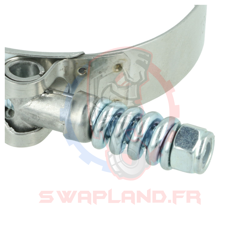 Collier t-bolt renforcé avec ressort Ø 63 – 70 mm 