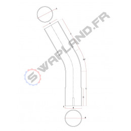Coude inox 30° emmanchement simple 2