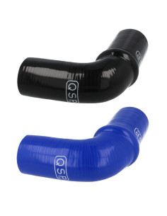 Amortisseur silicone 90° QSP Products bleu ou noir Ø51 à 102mm