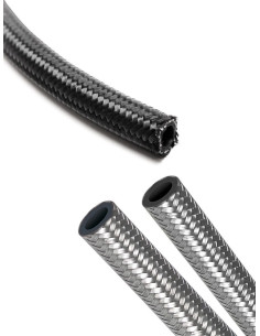 Durite renforcée inox/nylon – Haute résistance pour carburant et huile