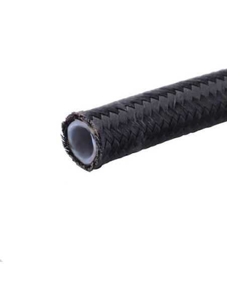 Durite PTFE renforcée – Inox, Nylon noir ou Inox avec gaine PVC