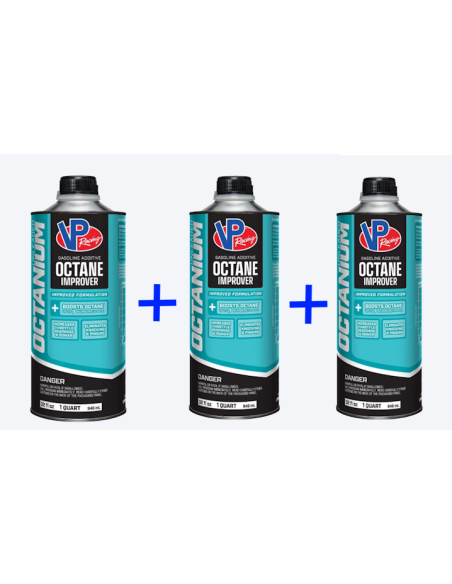 3 x Octanium additif octane et puissance Vp Racing.