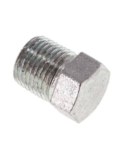 Bouchon mâle 6 pans acier galvanisé HP – 1/8 NPT – Haute pression