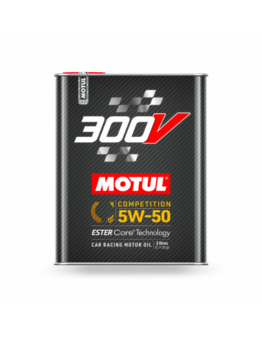 Huile Motul 300V 5W50 Compétition 2L | Moteurs préparés & piste
