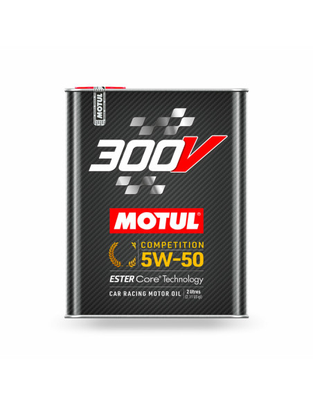 Huile Motul 300V 5W50 Compétition 2L | Moteurs préparés & piste