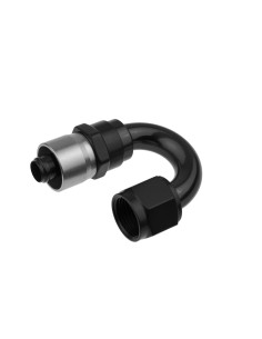 Raccord aviation DASH/AN8 Redhorse Performance 7000 – 180°, alu noir