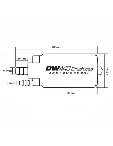 Pompe à carburant immergée Deatschwerks DW440