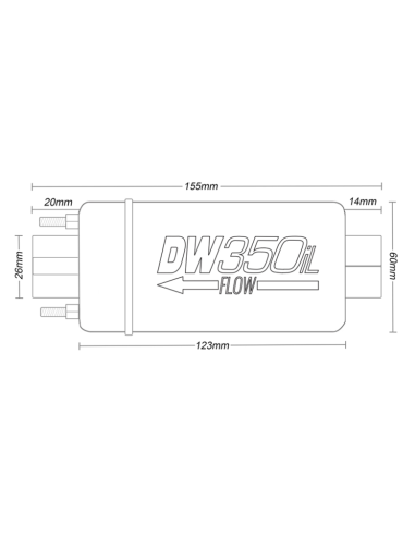 Pompe à carburant externe Deatschwerks DW350il