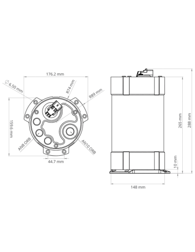 Réservoir tampon 2G 3,0 litres pour pompe DW440 Nuke performance