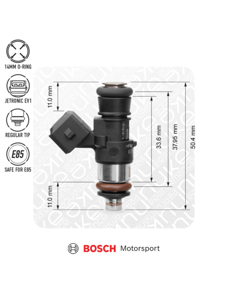 Injecteur Bosch 1462cc EV14K Compact 38 mm – Haute impédance