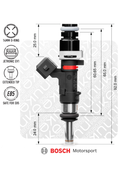 Injecteur Bosch 627cc EV14L Compact 65 mm – Haute impédance