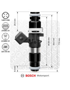Injecteur Bosch 870cc EV14L Compact 65 mm – Haute impédance