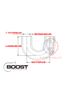 Durite silicone coude 180° 45 mm BOOST Products  2