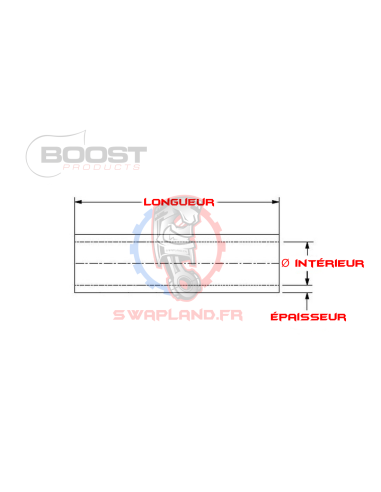 Durite silicone tube droit 83 mm BOOST Products 