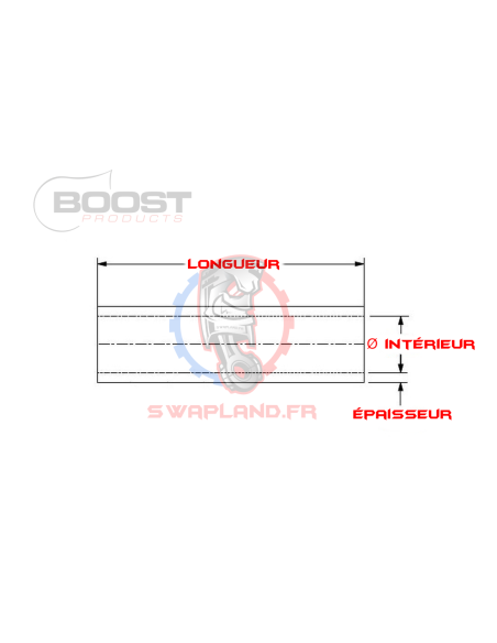 Durite silicone tube droit 63 mm BOOST Products 