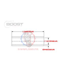Durite silicone tube droit 48 mm BOOST Products  2