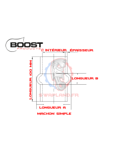 Manchon amortisseur simple silicone 89 mm BOOST Products  2