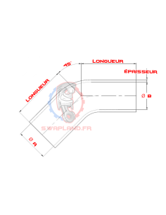 Durite silicone réducteur 80-70 mm BOOST Products 45°  2