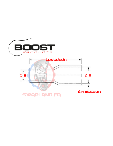 Réducteur silicone droit 60-50 mm Boost Products 